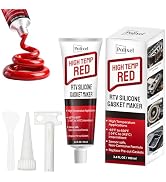 POLIXEL Red High Temperature RTV Silicone Gasket Maker - Oil Resistant Sealant for Engines, Exhau...