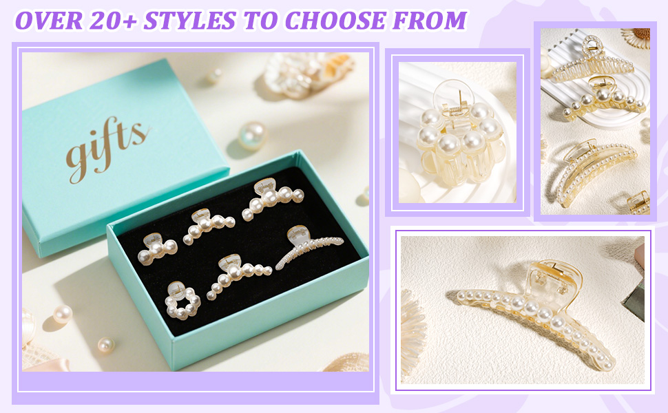 pearl claw clips