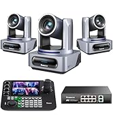 Tenveo PTZ Camera Bundle/Kits - 20X NDI AI Humanoid & Face Auto-Tracking 3G-SDI/HDMI/USB3.0/LAN(P...