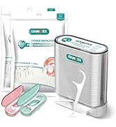 Dental Floss Picks-Floss Dispenser Portable Storage Box Flossers for Adults,More Hygienic,Total 3...