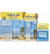 Slobproof Refillable Touch-Up Paint Pen 2 in 1 Pack & 5 in 1 Pack & Replacement Brush Tips 5 in 1...