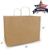 Large Brown Paper Shopping Bags
