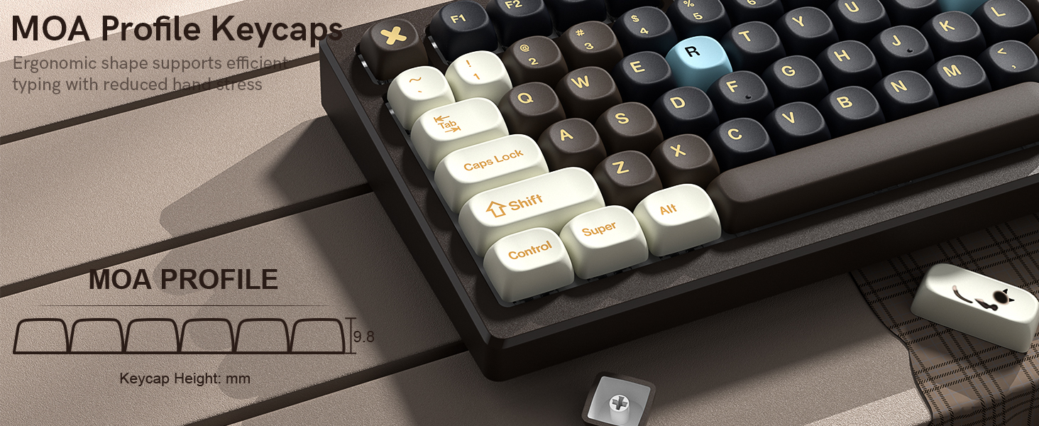 moa profile PBT keycaps