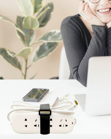 Adjustable Multi-Purpose Hook and Loop Cord Ties to Keep Cords Organized and Tidy
