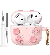 AhaStyle AirPods 4 Case Cover with Cleaning Kit Retro Handheld Game Console Design for AirPods 4t...
