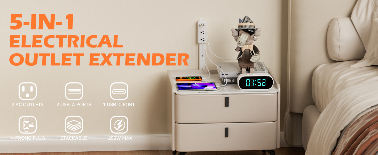 5-in-1 Electrical Outlet Extender