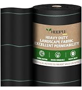 HOOPLE 3ftx150ft Heavy Duty Weed Barrier Fabric, Woven Polypropylene Landscape Fabric for Weed Co...