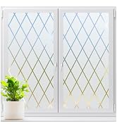 LUTE Frosted Window Privacy Film, Static Cling UV Sun Blocking Heat Control Window Cover, Removab...