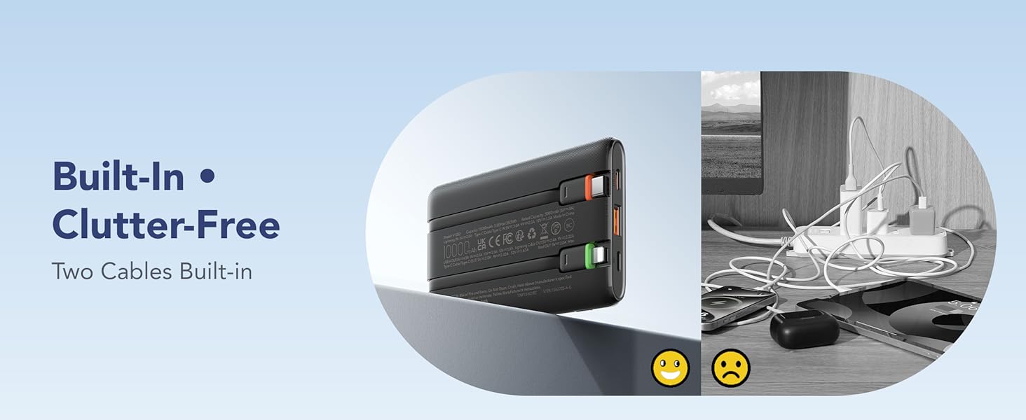4 Ways of Charging, Power 4 devaices such as iOS Android Phones tablet and earbuds simultaneously..