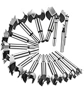 BeHappy Hex Shank Forstner Bit Set, 16pcs Multi Sided Shank Wood Drill bit Set for Woodworking, A...