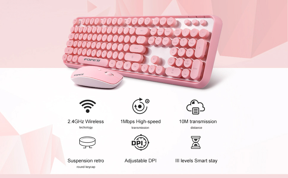 pink keyboard wireless