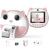 HelloBaby Instant Print Camera for Kids, 3.2'' IPS Screen Kids Instant Cameras, 1080P HD Digital ...