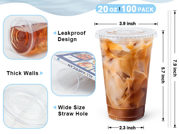 plastic ice coffee cups with lids