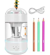 Electric Pencil Sharpener(6-11mm), Fully Automatic Colored Pencil Sharpener for Kids with Auto in...