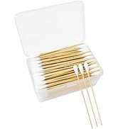 Egaageoi 6 Inch Ear Swabs for Dogs - 200 Pcs Large Cotton Swabs for Dogs’ Ears - Gentle Cleaning,...