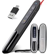 DinoFire Presentation Clicker with Case, Wireless Presenter Remote Powerpoint Clicker Storage Pro...