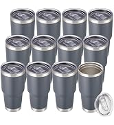 Cool Yoleb 30 oz Tumbler with Lid Stainless Steel Tumblers Bulk Vacuum Insulated Cup Reusable Pow...