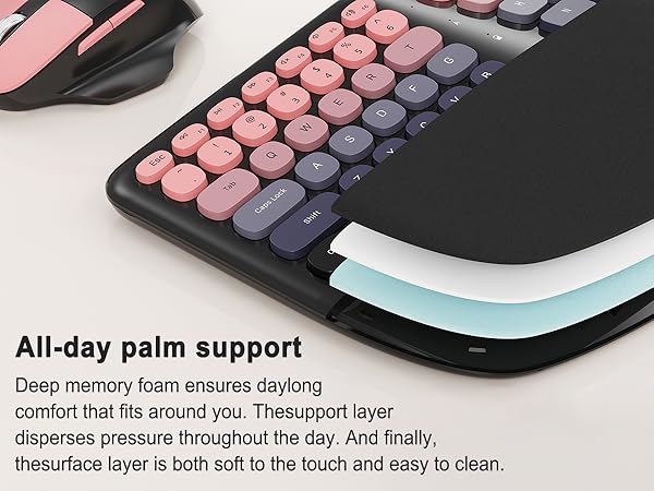 Ergonomic Wireless Keyboard and Mouse