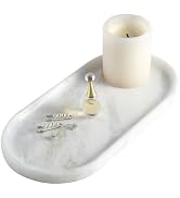 Koville African Natural Marble Decorative Tray, 12"x6" - Countertop Organizer, Catchall Tray for ...