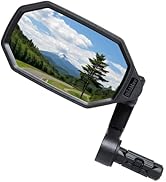 BriskMore Bar End Bike Mirrors, High–Definition Convex Glass Lens for Scooter Electric Bicycle, S...