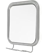 OSALADI Fogless Suction Cup Vanity Mirror with Hook for Bathroom Shower Modern High Definition Sh...