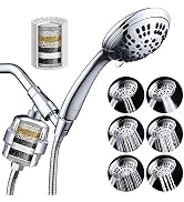 G-Promise Luxury Filtered Handheld Shower Head , 6 Spray Settings Shower Set with Effective Filte...