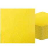 60pcs Yellow Cocktail Napkins Disposable Paper Napkins 5 x 5 Inch Beverage Napkins for Restaurant...