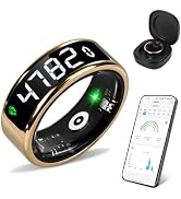 Smart Health Ring for Women & Men,Ring with Digital Display(Rose Gold,8) | Smart Ring for Sleep M...
