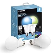 Merkury Innovations Smart Light Bulb, Multicolor A21 LED with Voice Control, 1050 Lumens, No Hub ...