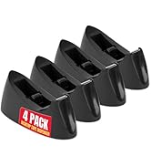 1InTheOffice Tape Dispenser Desk, Office Desktop Tape Dispenser, Nonskid Base, 1 Inch Core, Black...