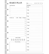 Classic Size Discbound Daily Planner Refill Paper, 9-Disc Discbound Pre-punched Happy Planners In...