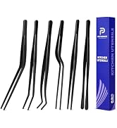 Kitchen Tweezer Tongs Set,6 Pcs Kitchen Tweezers,8" Cooking Tweezers Set,Stainless-Steel Food Che...