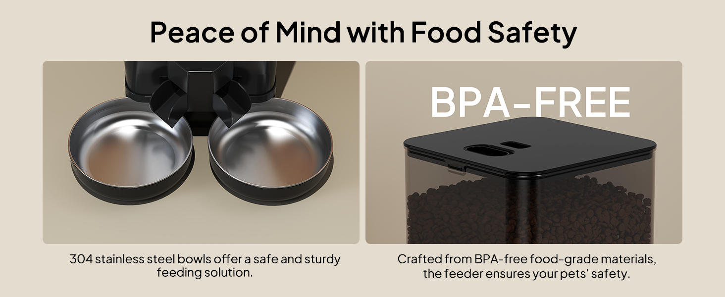Voluas Automatic Cat Feeder for Two Cats
