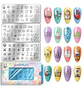 PH PandaHall 3pcs Scientific Experiment Nail Stamping Plates Laboratory Equipment Nail Art Templa...