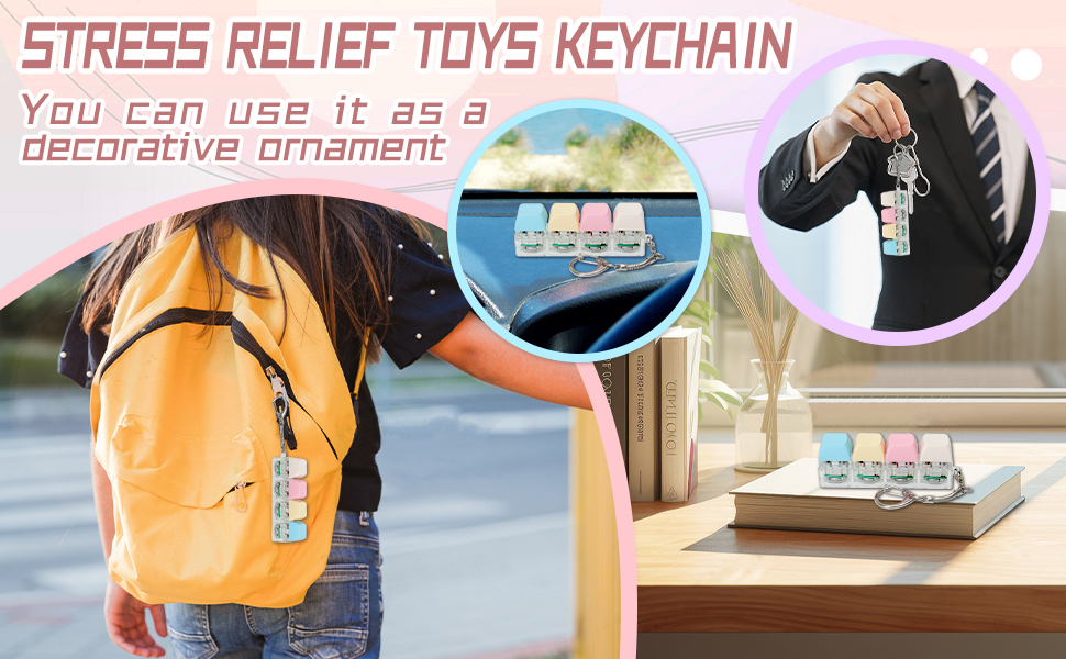 fun keyboard keychain fidget toy