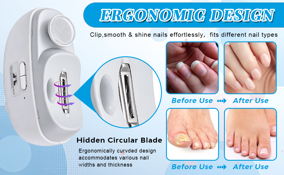 electric automatic nail clipper for adults seniors rechargeable finger nail cutter nail trimmer