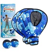 Ayeboovi Water Baseball Gloves Bouncing Ball Set for Pool Toys Lake Beach Games,2 Baseball Style ...