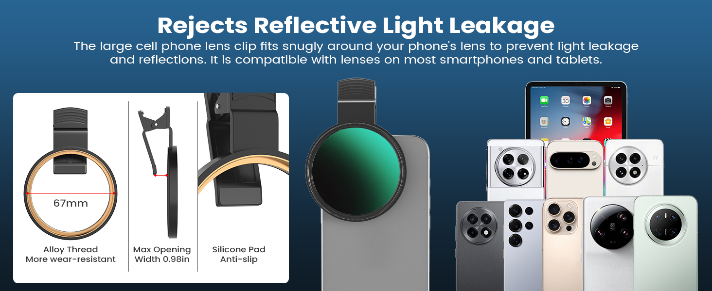 ND2-400 filter for phone & camera