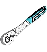 DURATECH 1/2-Inch Drive Ratchet, 90-Tooth Quick-release Ratchet Wrench, Drive Ratchet Injection H...