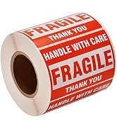 Immuson Warning Fragile Tape, 3" X 2" Fragile Handle with Care Warning Stickers for Shipping and ...