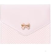 Sunwel Fashion Cute Floral Print Wallet Small Bow Wallet with Cash Credit Card Holder ID Window f...