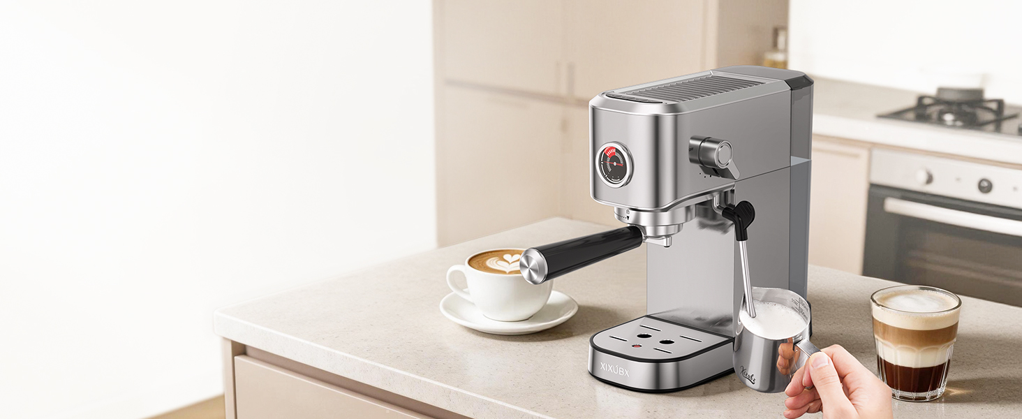 powerful steam wand 360 swivel froth milk latte art