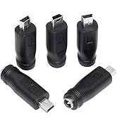 SinLoon USB Mini to DC Adapter USB Mini Male to DC 5.5x2.1mm DC Female Connector Charge Barrel Ja...