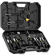 Renekton Hose Clamp Pliers Set, Flexible Wire Long Reach Clic R Type Swivel Jaw and Flat Band Pli...