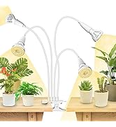 SANSI LED Grow Lights for Indoor Plants, 600W Full Spectrum Clip-on Gooseneck Grow Light with Cer...
