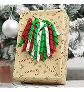 HUIHUANG Curly Bows for Gift Wrapping Christmas Gift Bows Self Adhesive Christmas Bow for Present...