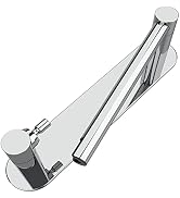 WZRUA Adhesive Toilet Paper Holder Chrome Bathroom Double Post Pivoting Toilet Tissue Holder Poli...