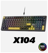 RK ROYAL KLUDGE X104 Full Size Mechanical Keyboard, Wired Creamy Gaming Keyboard with Number Pad ...