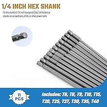 1/4 inch hex shank