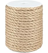 joycraft 8MM Jute Rope,65Feet Strong and Heavy Duty Jute Twine, Brown Decoration Hemp Twine Strin...